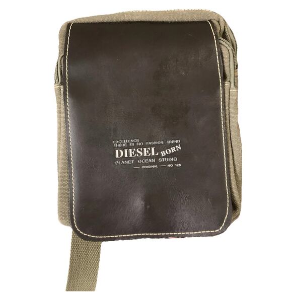 Diesel Crossbody Bag Spare Parts Green Utility Shoulder Bag - Picture 2 of 12